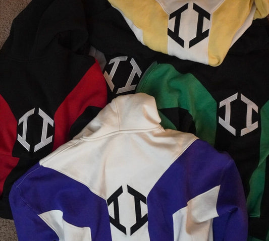 Panel Fleece Zip Up Hoodie