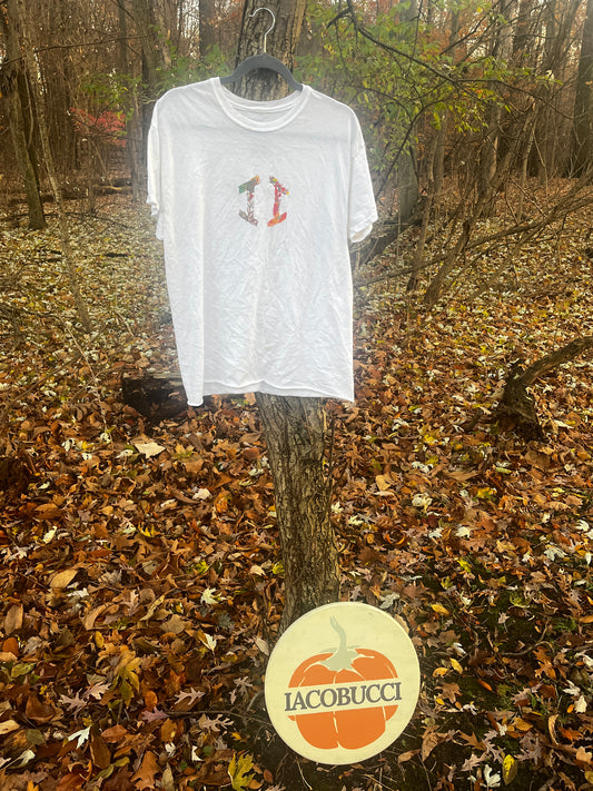 Leaf Print Logo T Shirt