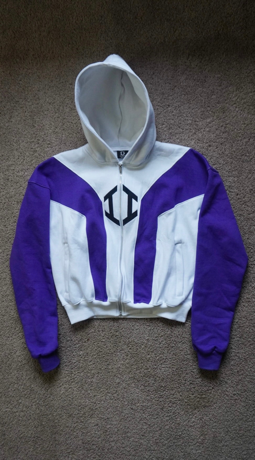 Panel Fleece Zip Up Hoodie