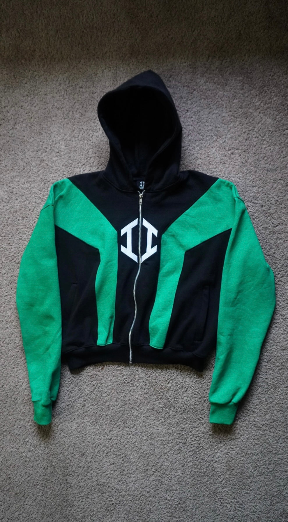 Panel Fleece Zip Up Hoodie