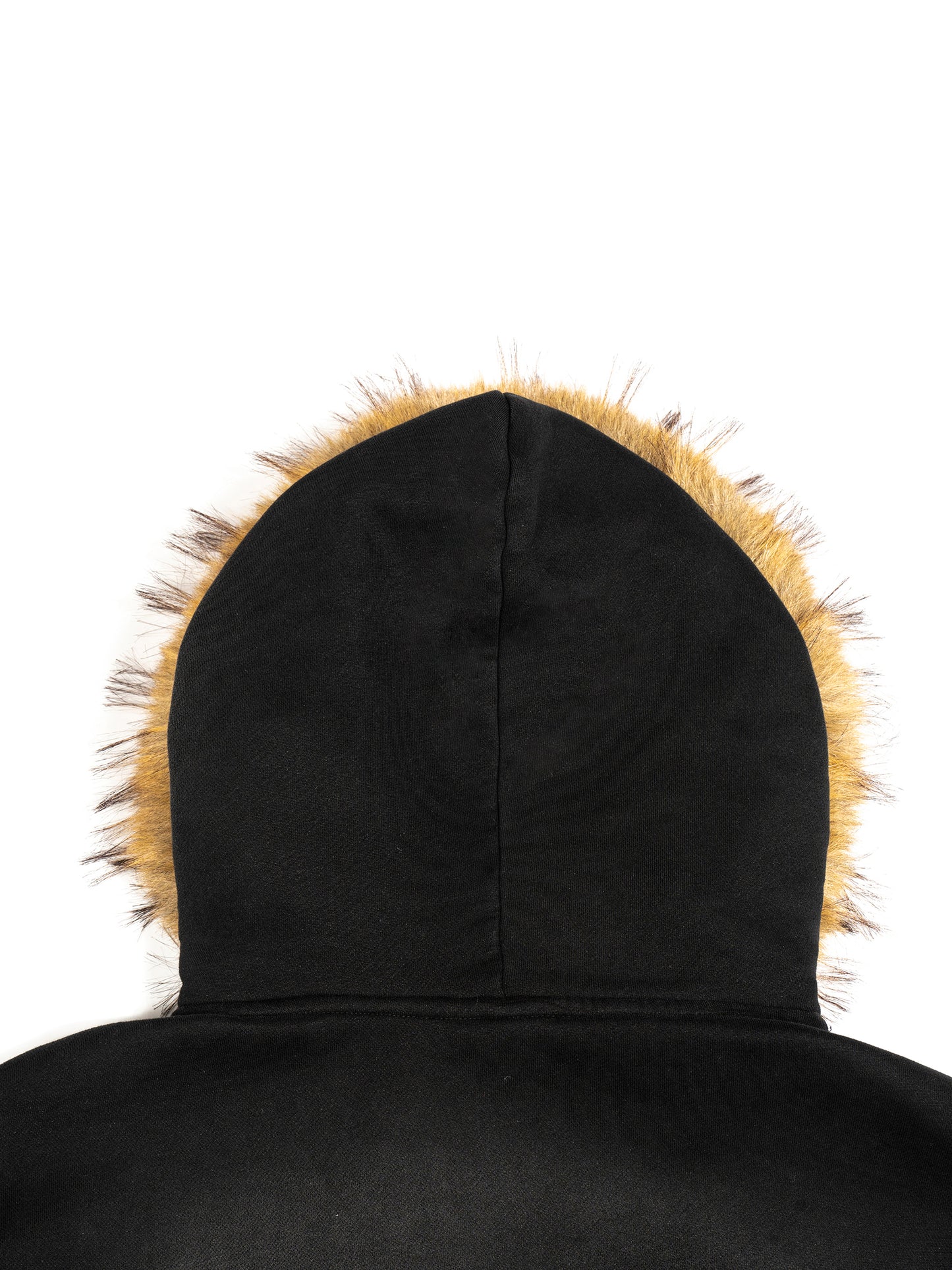 Fur Trim Hood Panel Zip Up