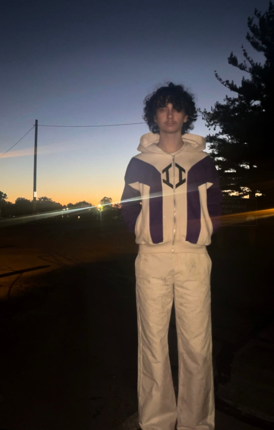 Panel Fleece Zip Up Hoodie
