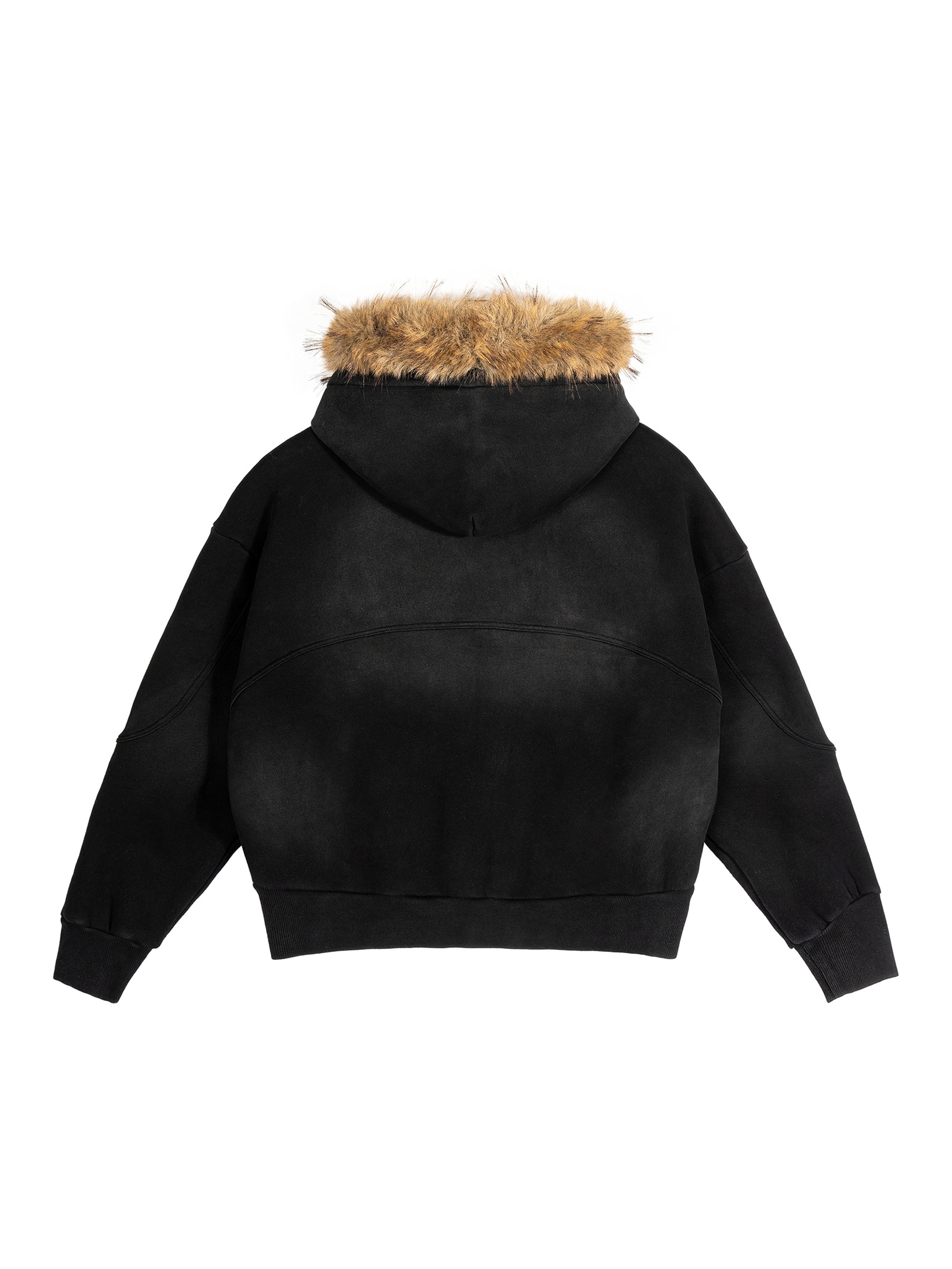 iacobucci,fur hood,zip up,hoodie,jacket